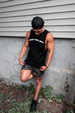 PREMIUM ORGANIC COTTON CUTOFF TANK - BLACK