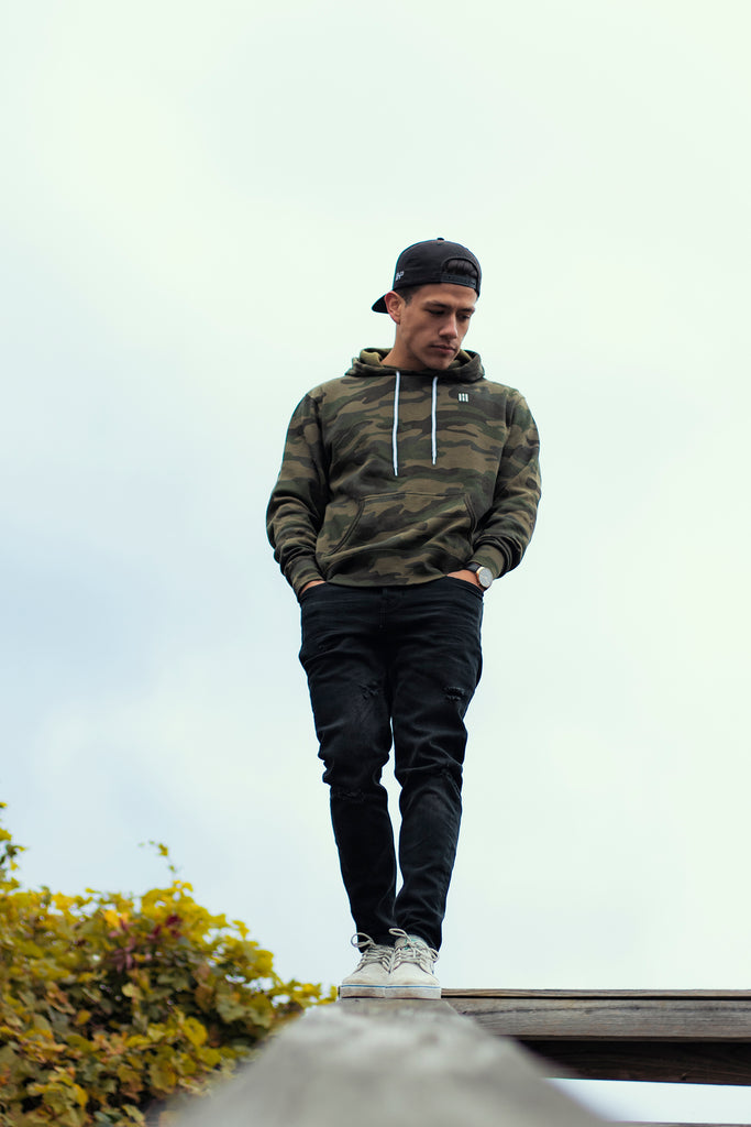 Simplicity Logo Lightweight Forest Camo Hoodie H3 COLLECTIVE