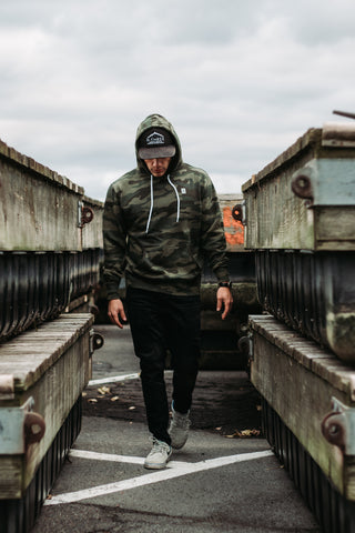 Simplicity Logo -Lightweight Forest Camo Hoodie