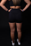 GENESIS SEAMLESS SHORTS-JET BLACK